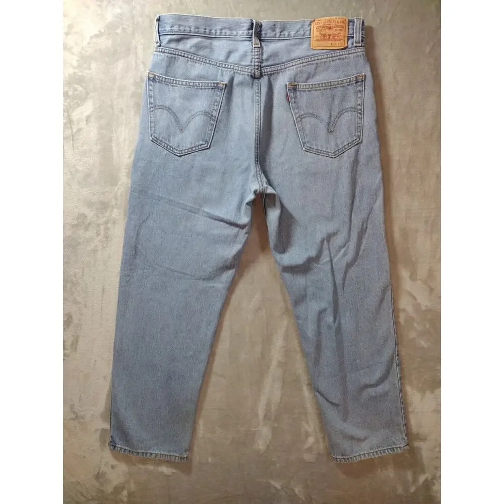 Vtg Levis 550 Jeans Mens 36x31 Relaxed Fit Light Wash Retro Y2K Streetwear USA